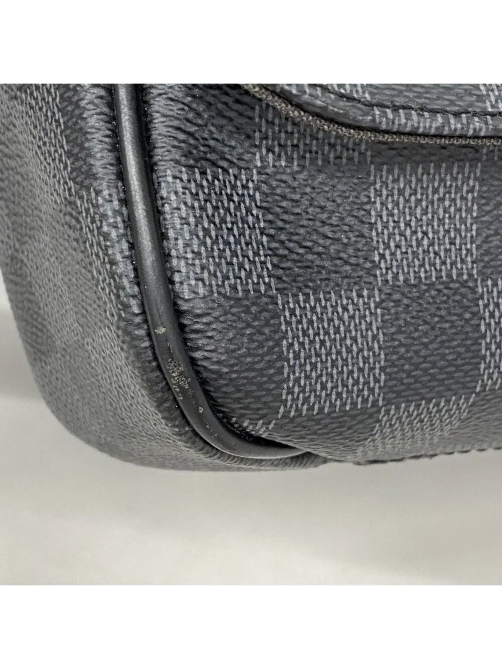 Louis Vuitton Shoulder Bag Damier Graphite District PM Black Gray